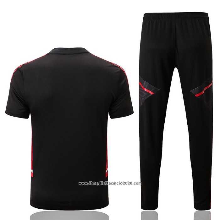 Tuta da Track Manchester United Manica Corta 2022 2023 Nero